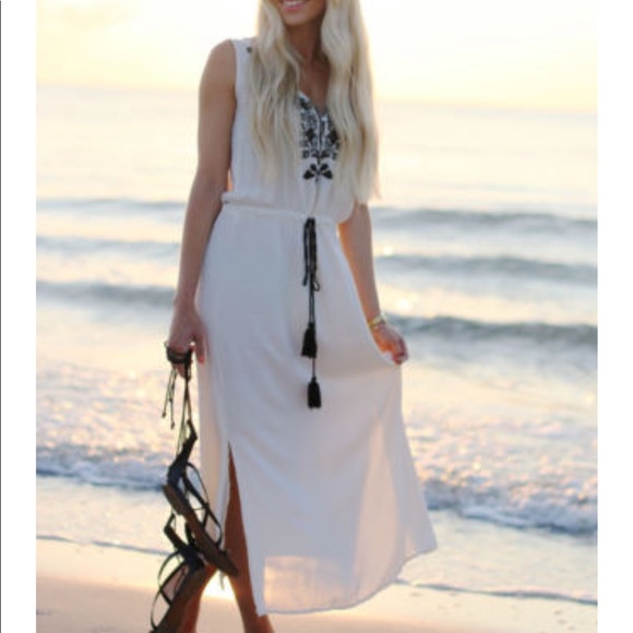 zara white beach dress